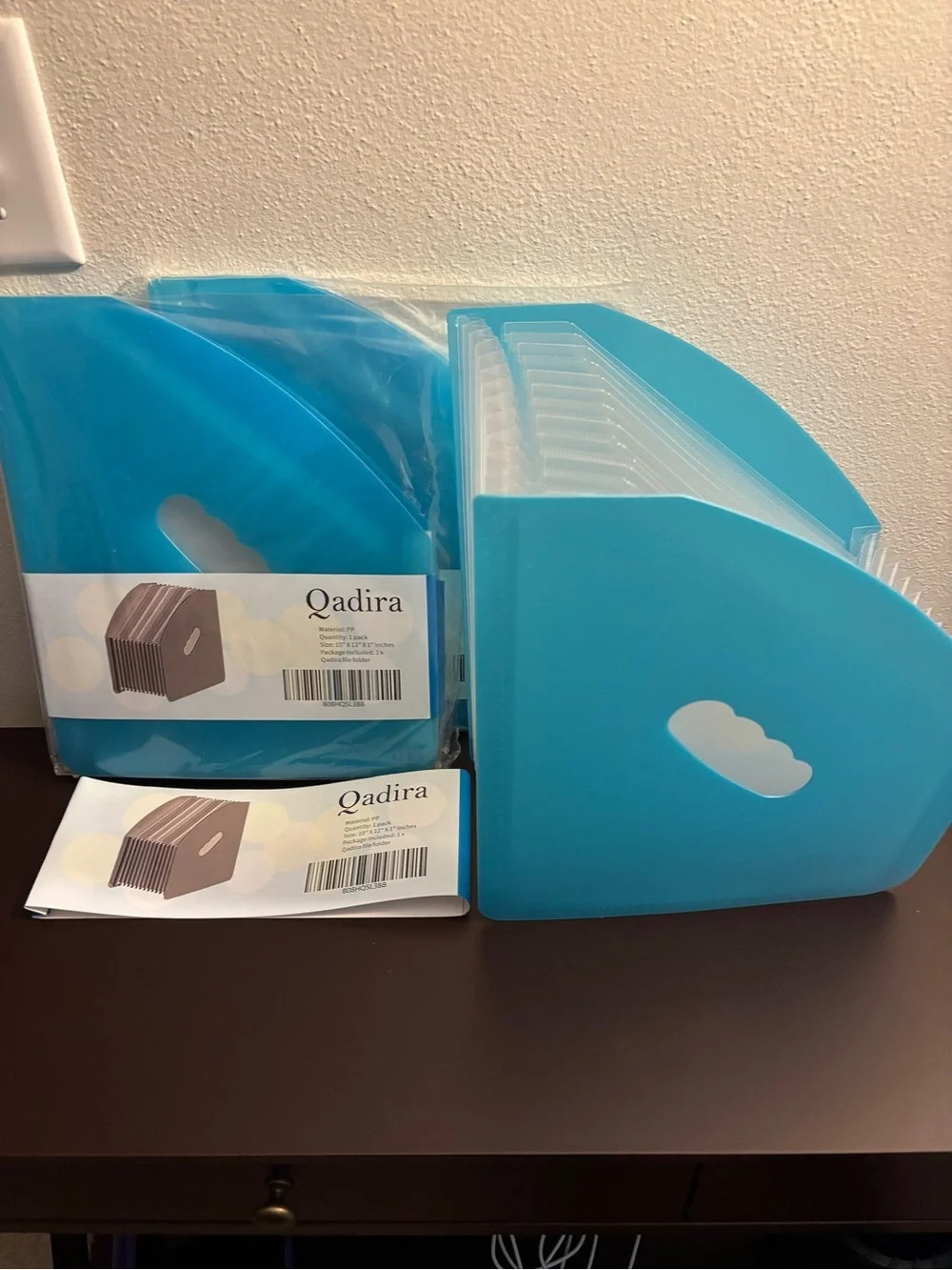 4pk Bundle Blue Expanding Accordion File Organizer -11 Pocket Document Folder